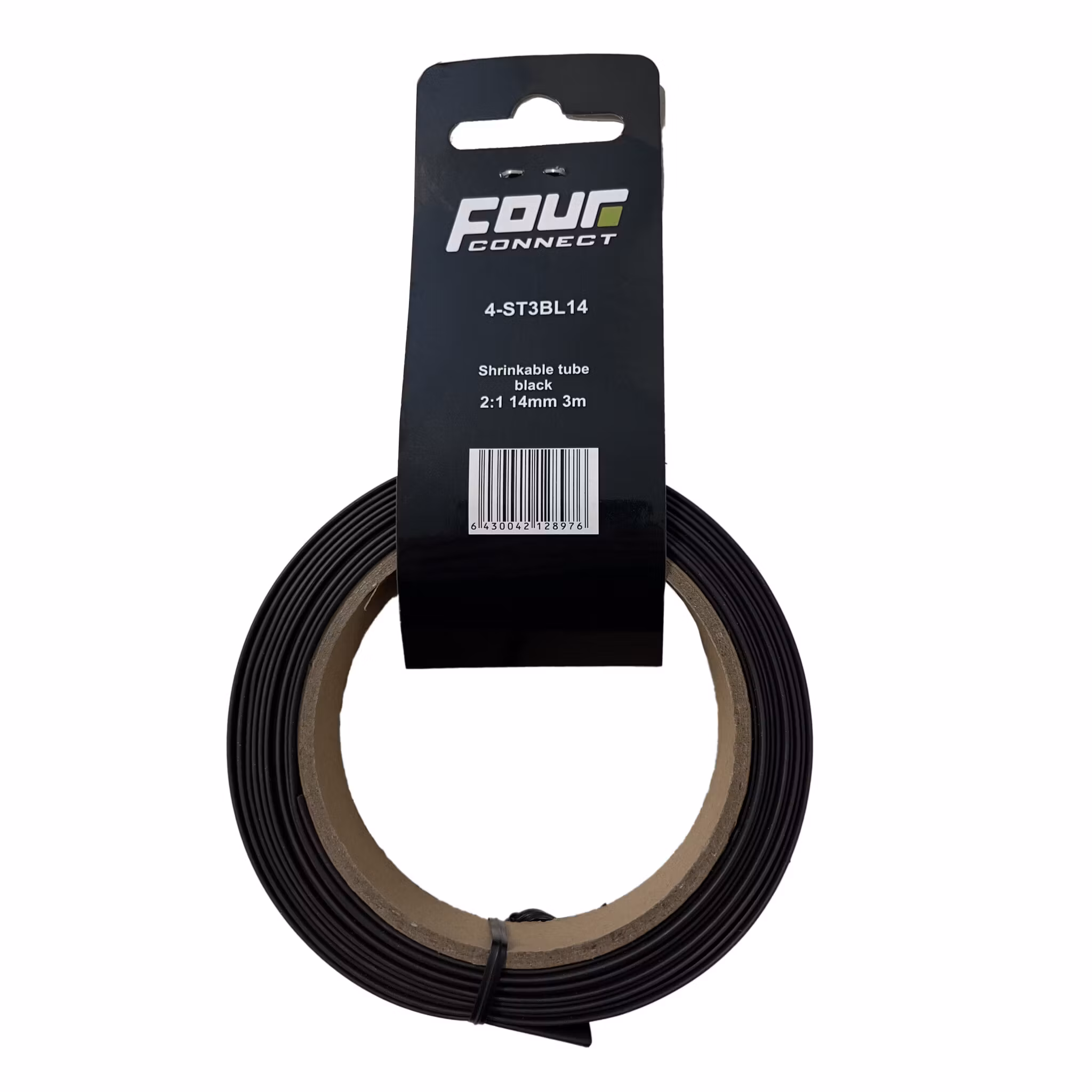 FOUR Connect 4-ST3BL14 shrink tube,  2:1 musta 14 mm 3m
