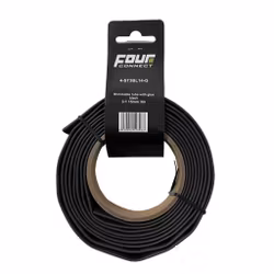 FOUR Connect 4-ST3BL14-G shrink tube, 3:1 Black with glue 15mm 3m