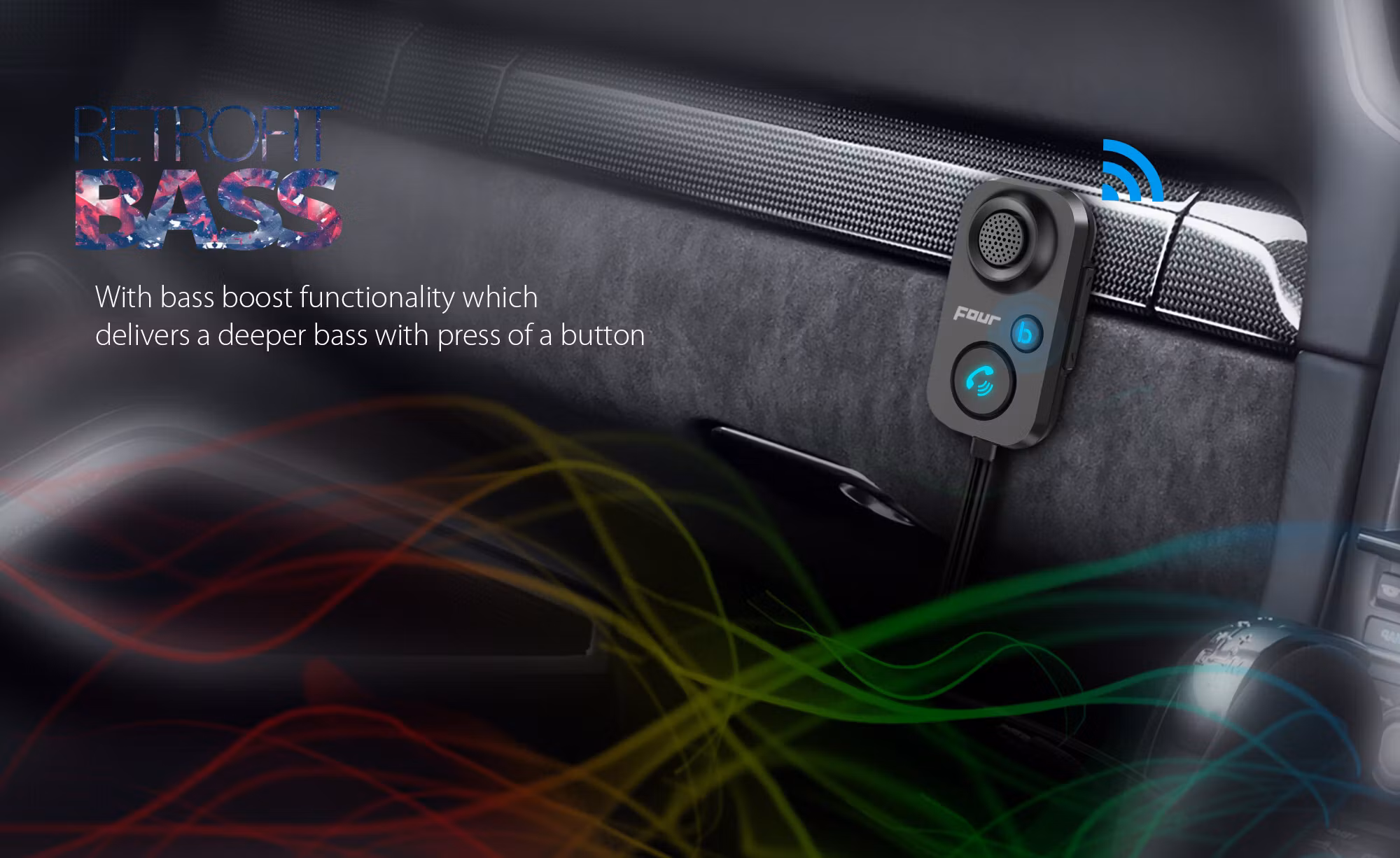 FOUR  Bluetooth in-car handsfree / transmitter