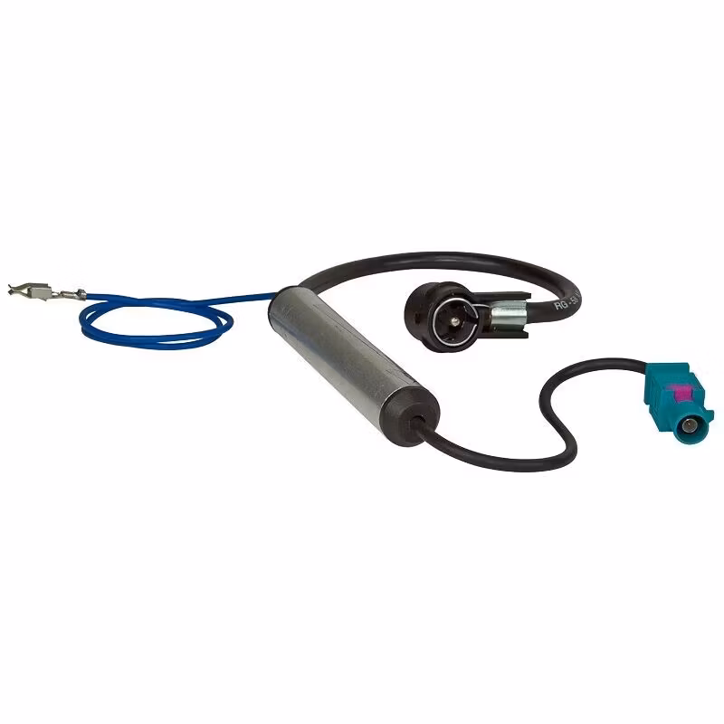 ISO-Antenna adapter  Fakra (Z) with phantom power supply (active) Audi all models