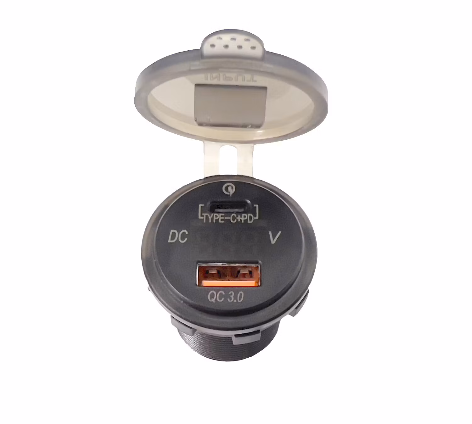 FOUR Connect 4-600162 waterprof USB-charger with voltage display