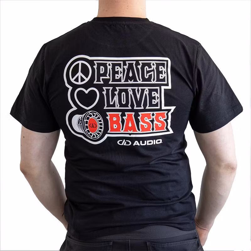 DD T-shirt XL love,peace&bass