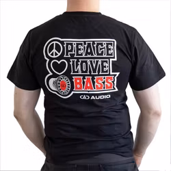DD T-shirt XL love,peace&bass