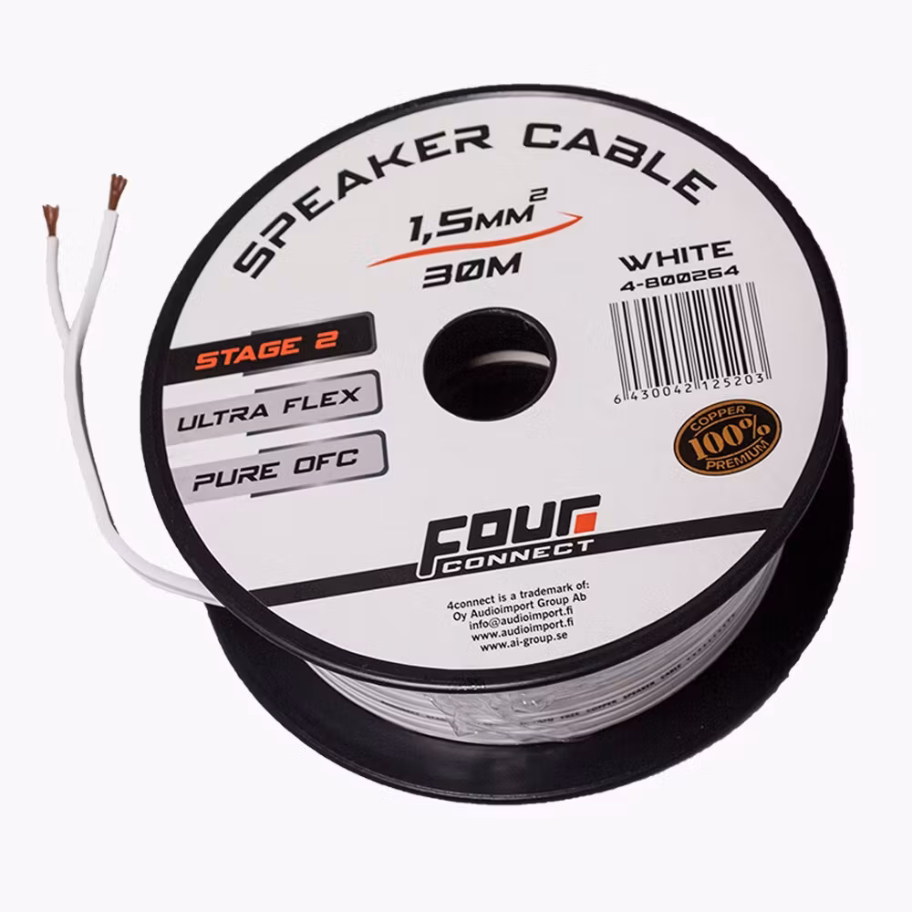 FOUR Connect 4-800264 OFC-minispool white 2x1.5mm2, 30m