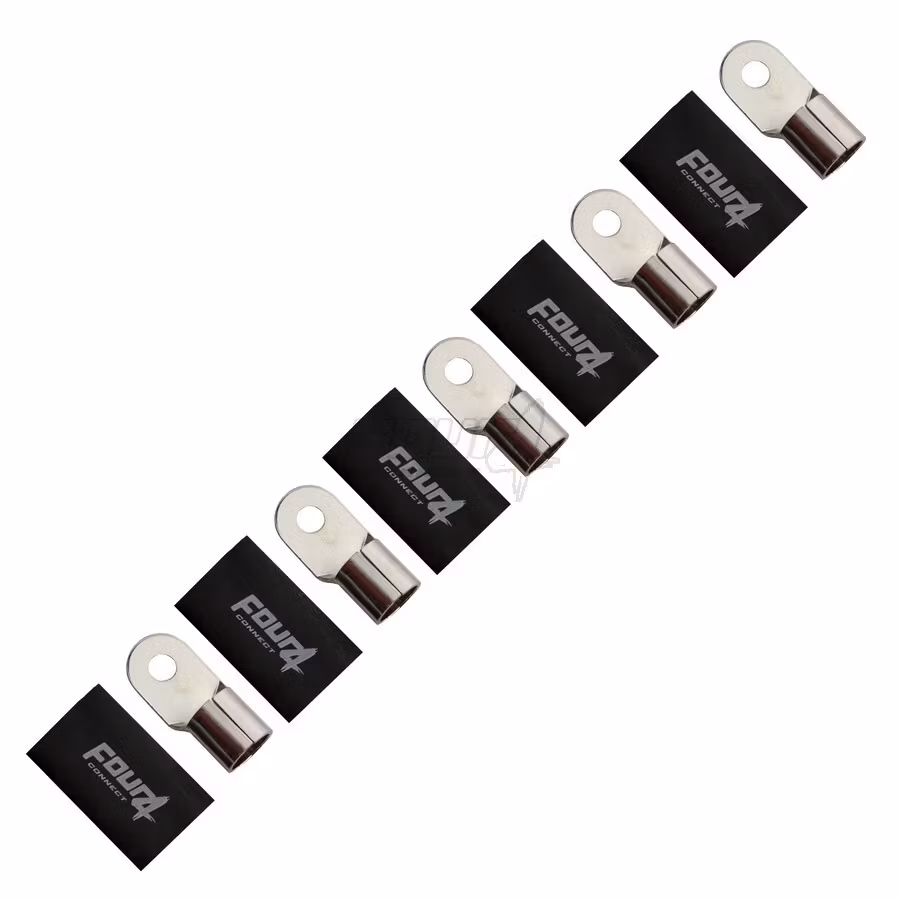 FOUR Connect 4-690975 M8 ring terminal 70-100 mm², 5x black