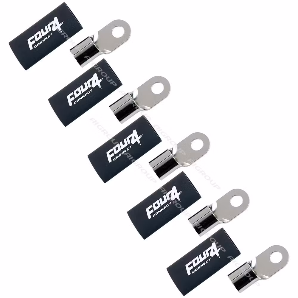 FOUR Connect 4-690964 M8 ring terminal 50mm², 5x black