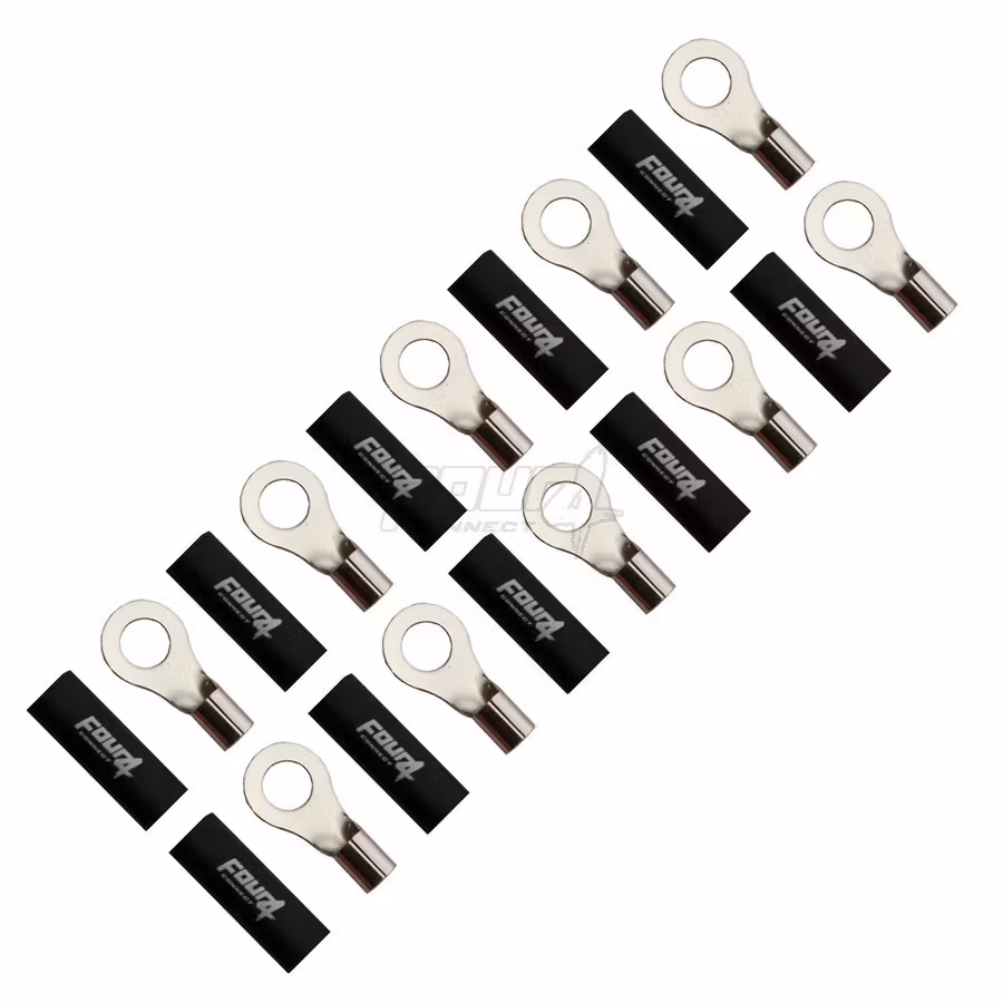 FOUR Connect 4-690961 M8 ring terminal 10mm², 10x black