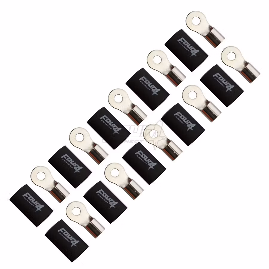 FOUR Connect 4-690954 M6 ring terminal 20mm², 10x black
