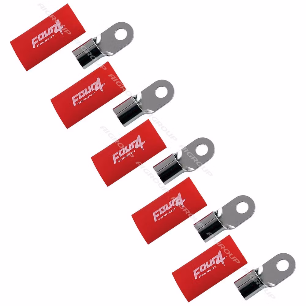 FOUR Connect 4-690944 M8 ring terminal 50mm², 5x red