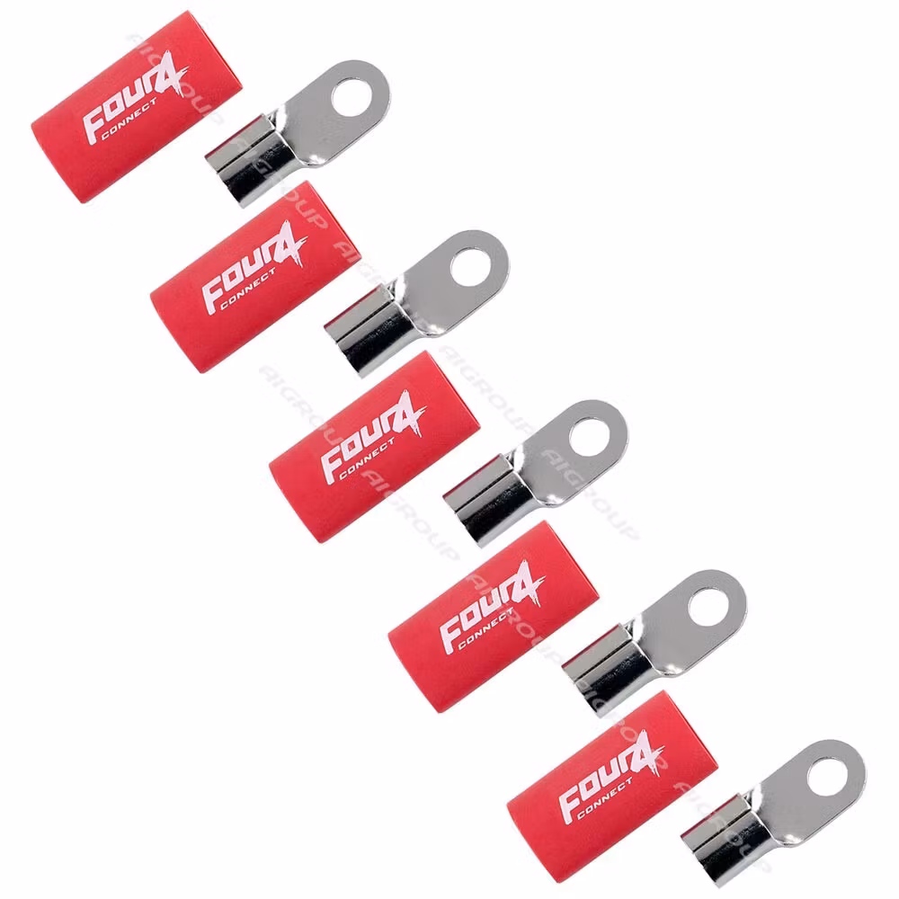 FOUR Connect 4-690943 M8 ring terminal 35mm², 5x red