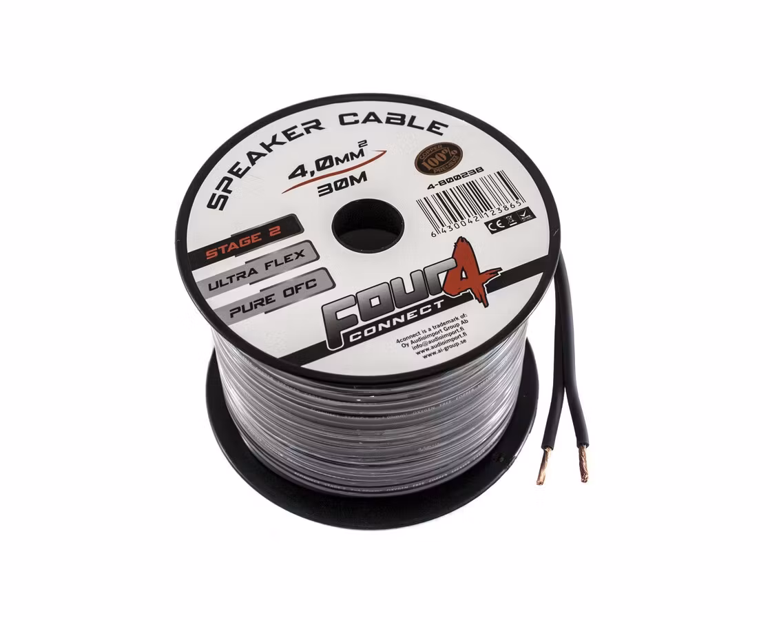 FOUR Connect 4-800238 STAGE2 OFC speaker cable 2x4.0mm2 minispool 30m
