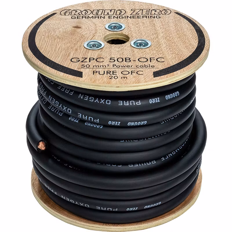 50 mm² high quality OFC power wire 20m– black