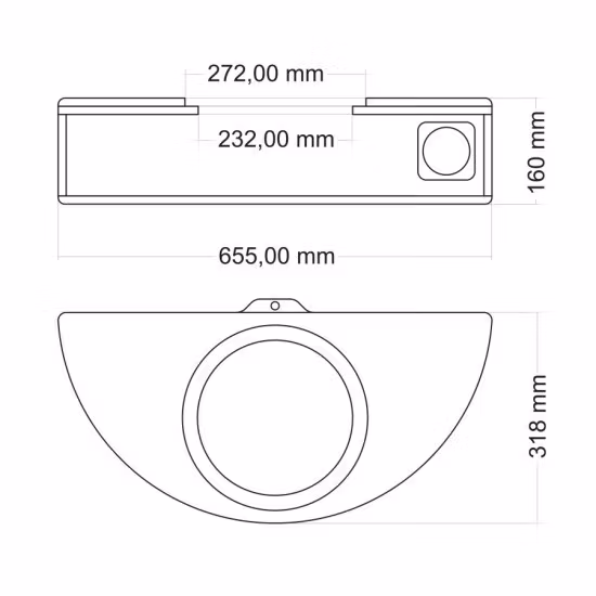 Baslåda Kolo 650x160 10" spare wheel