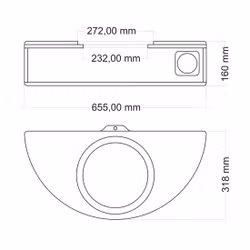 Baslåda Kolo 650x160 10" spare wheel