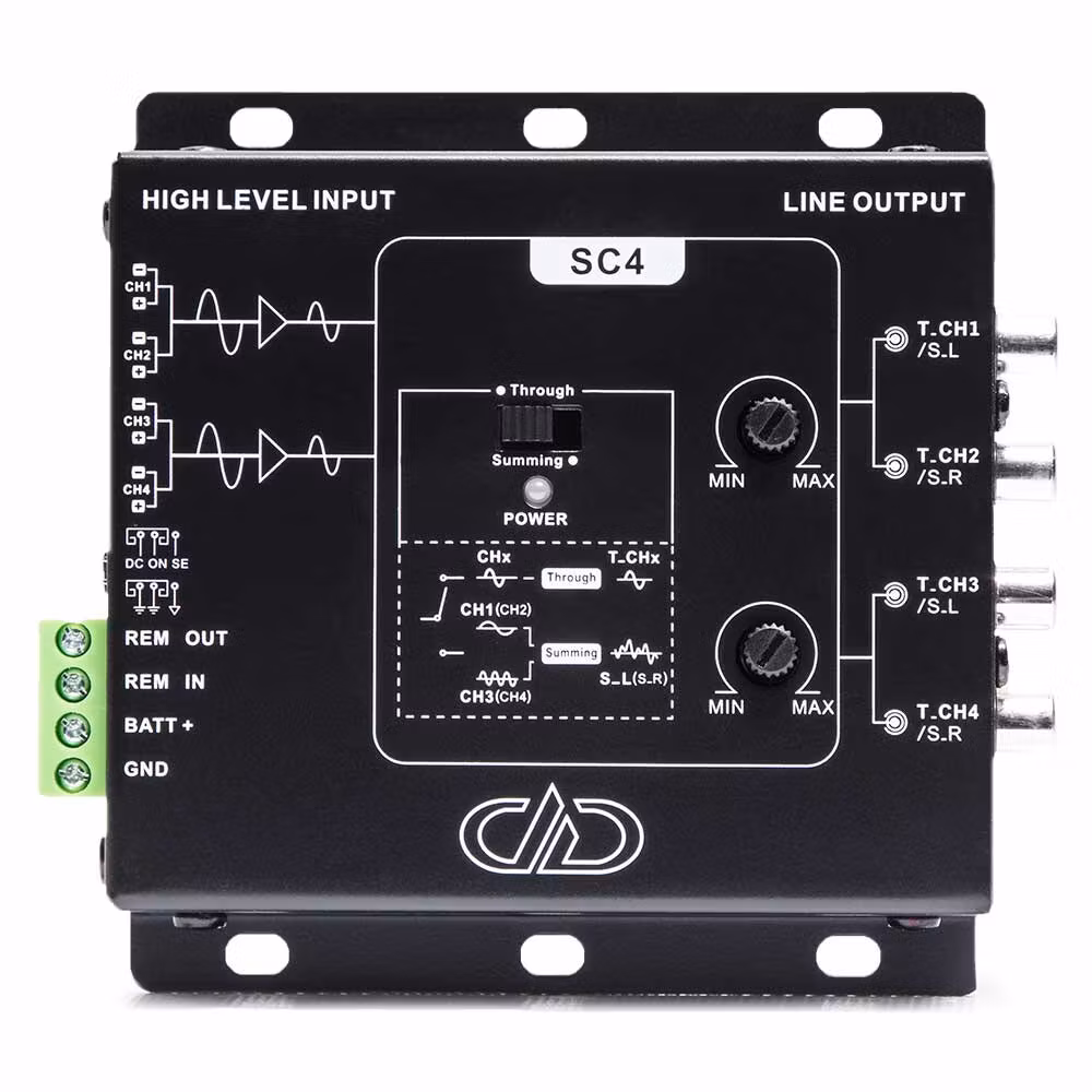 DD Audio SC4a  4-channel signal converter with 12v Remote