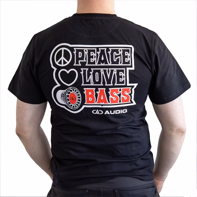 DD T-shirt M love,peace&bass