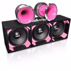 3x10" Rosa Chaos Kick låda med Terror Horn