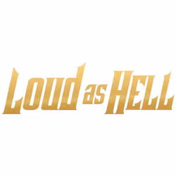 LOUD AS HELL dekal – Guld