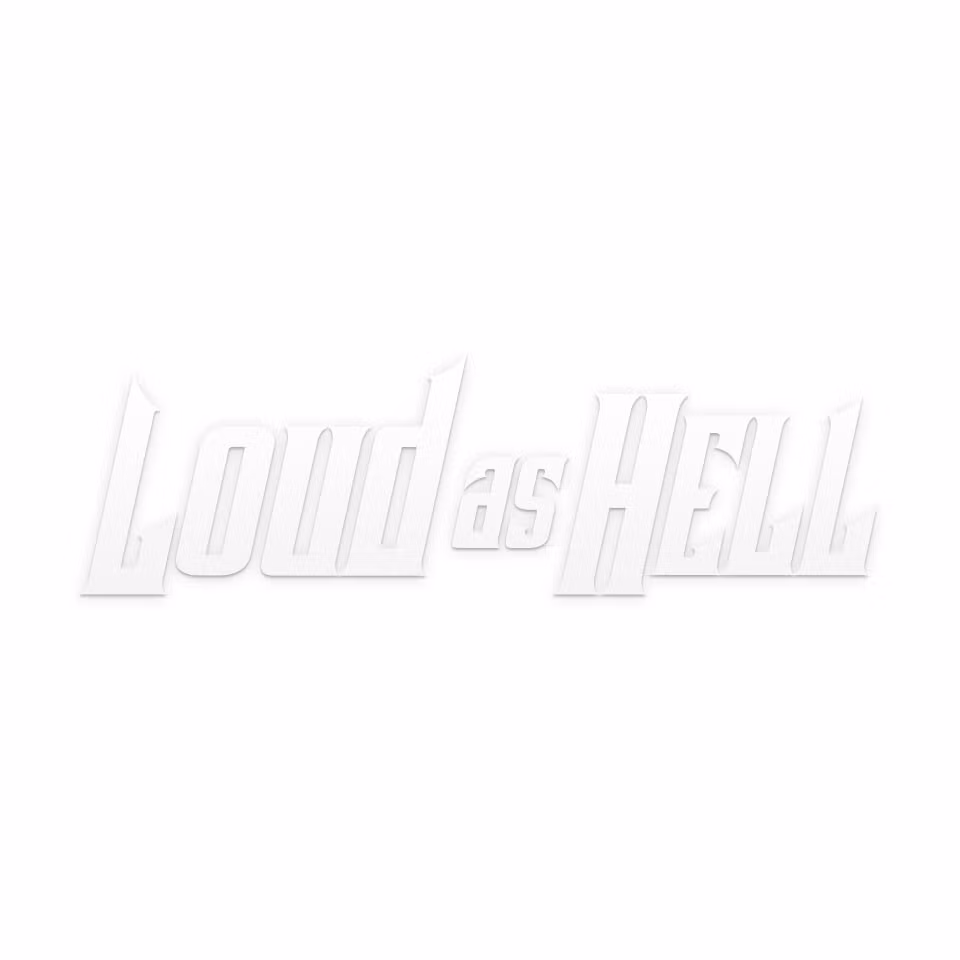 LOUD AS HELL dekal – Vit