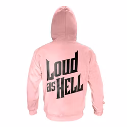 LOUD AS HELL huvtröja – L – Rosa