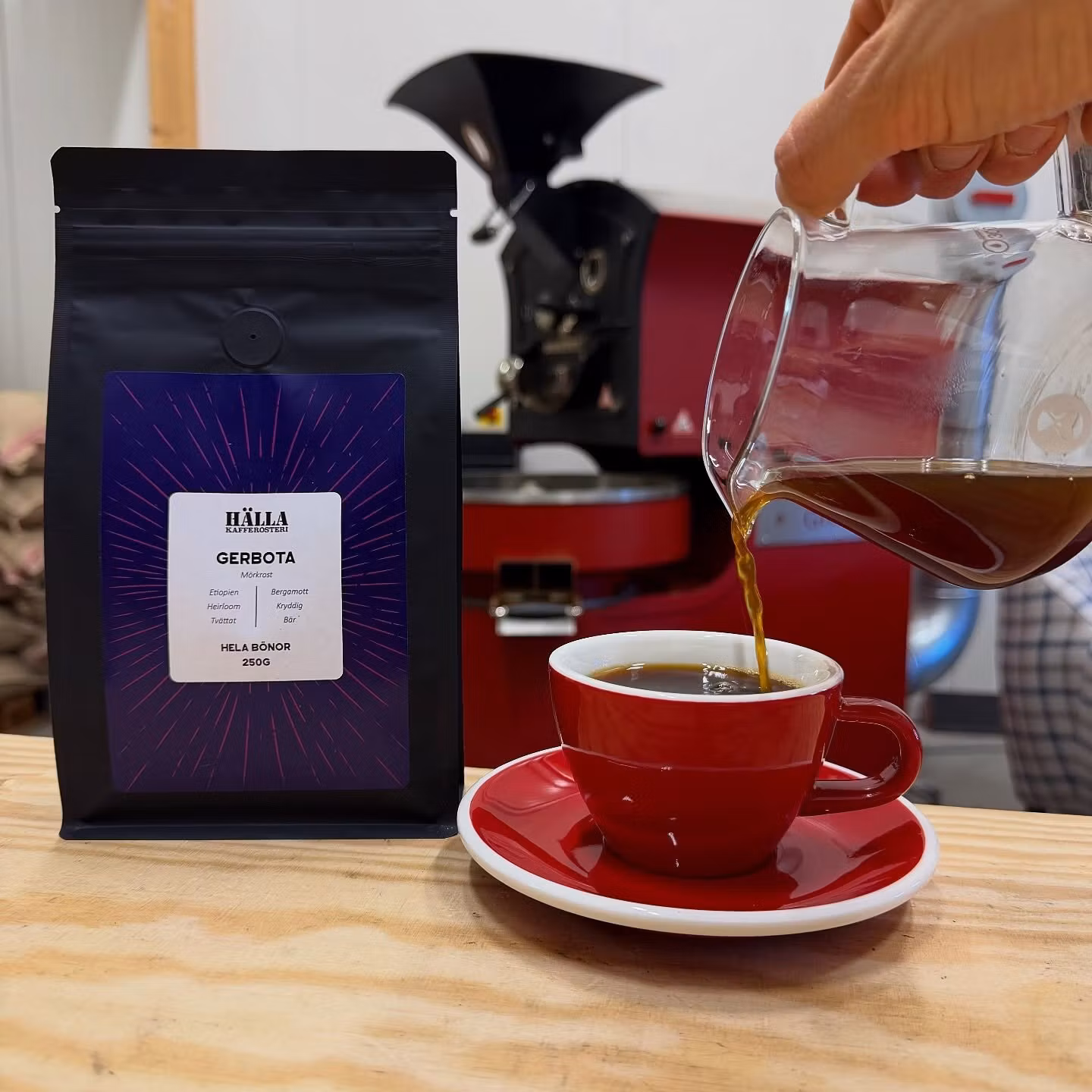 Etiopiskt kaffe från Yirgacheffe – mörkrost med toner av bergamott, bär och kryddor