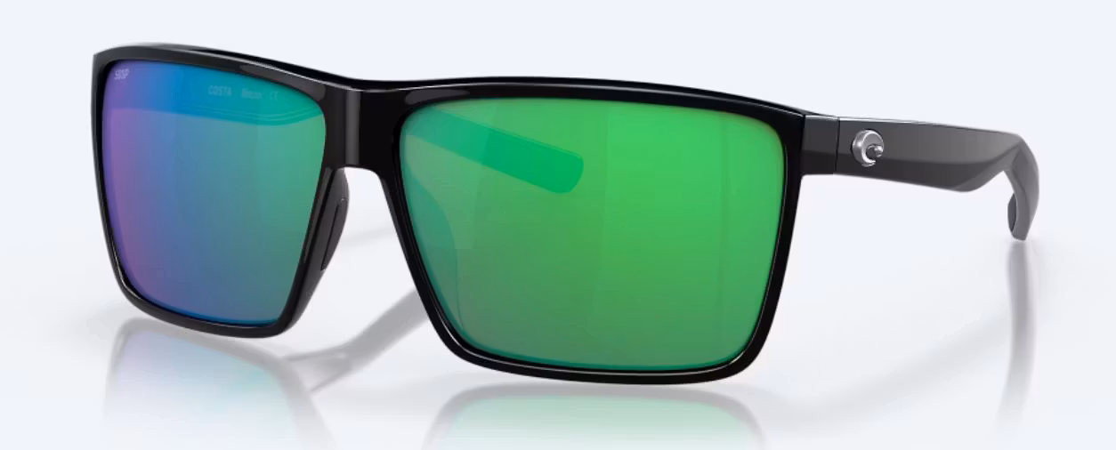 Costa Del Mar - Rincon - 11 Shiny Black  - Green Mirror - 580P - XL