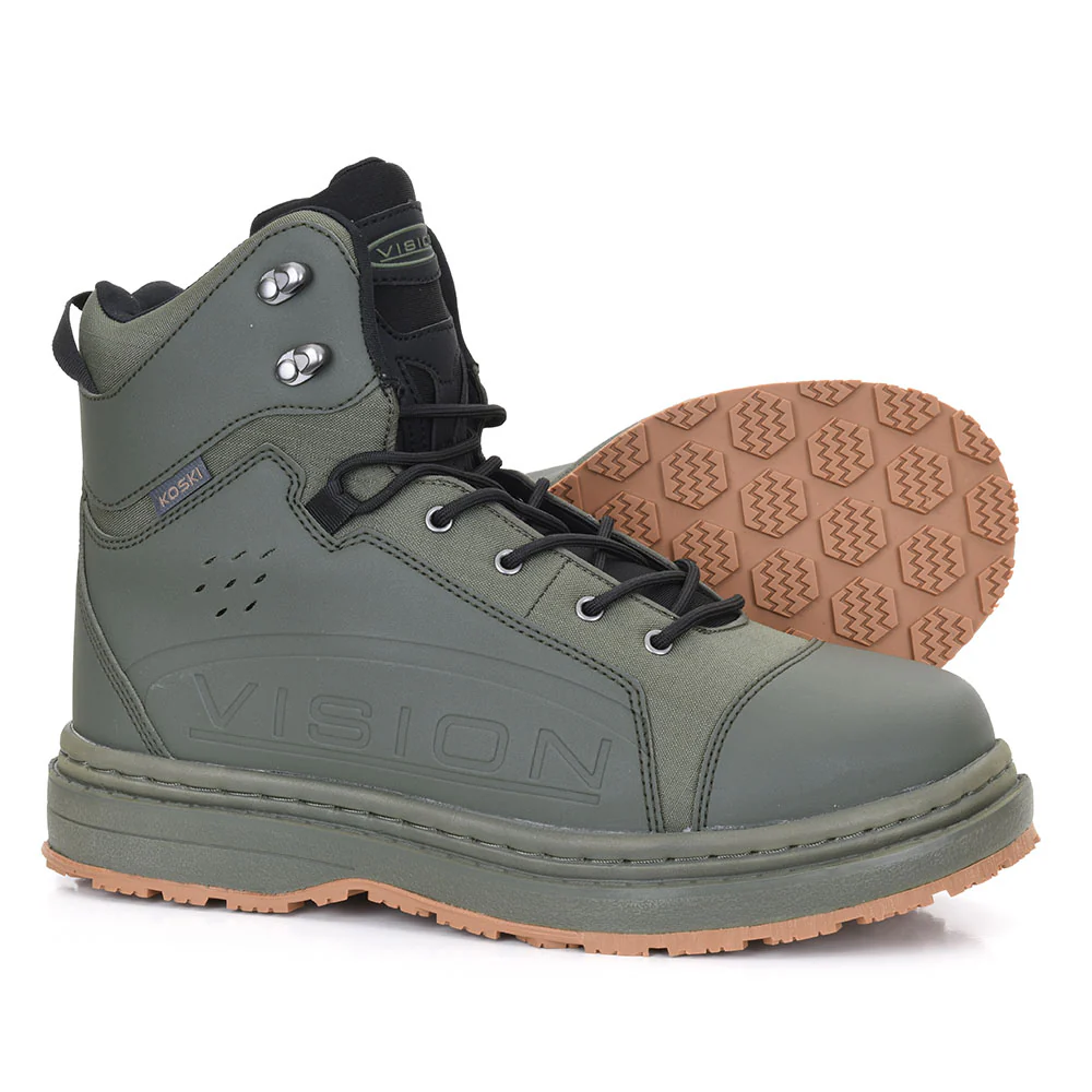 Vision Koski Gummi 2.0 Green Wading Shoes