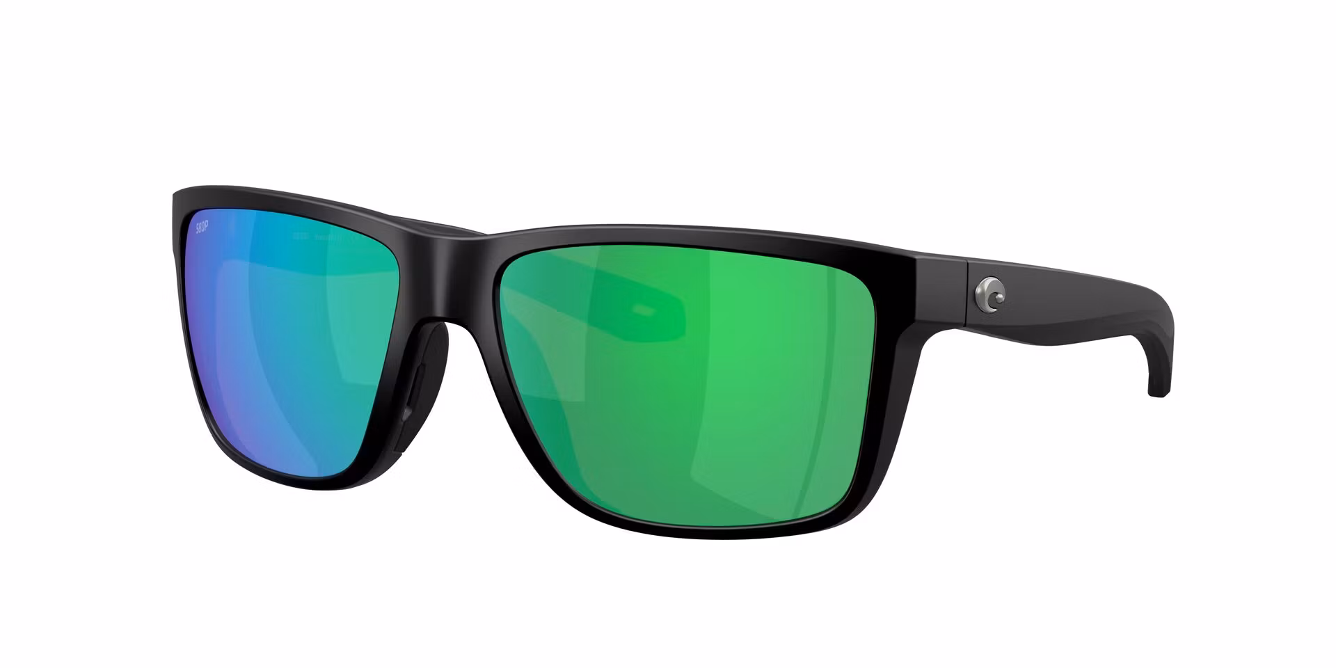 Costa Broadbill II - Matte Black - Green Mirror 580P