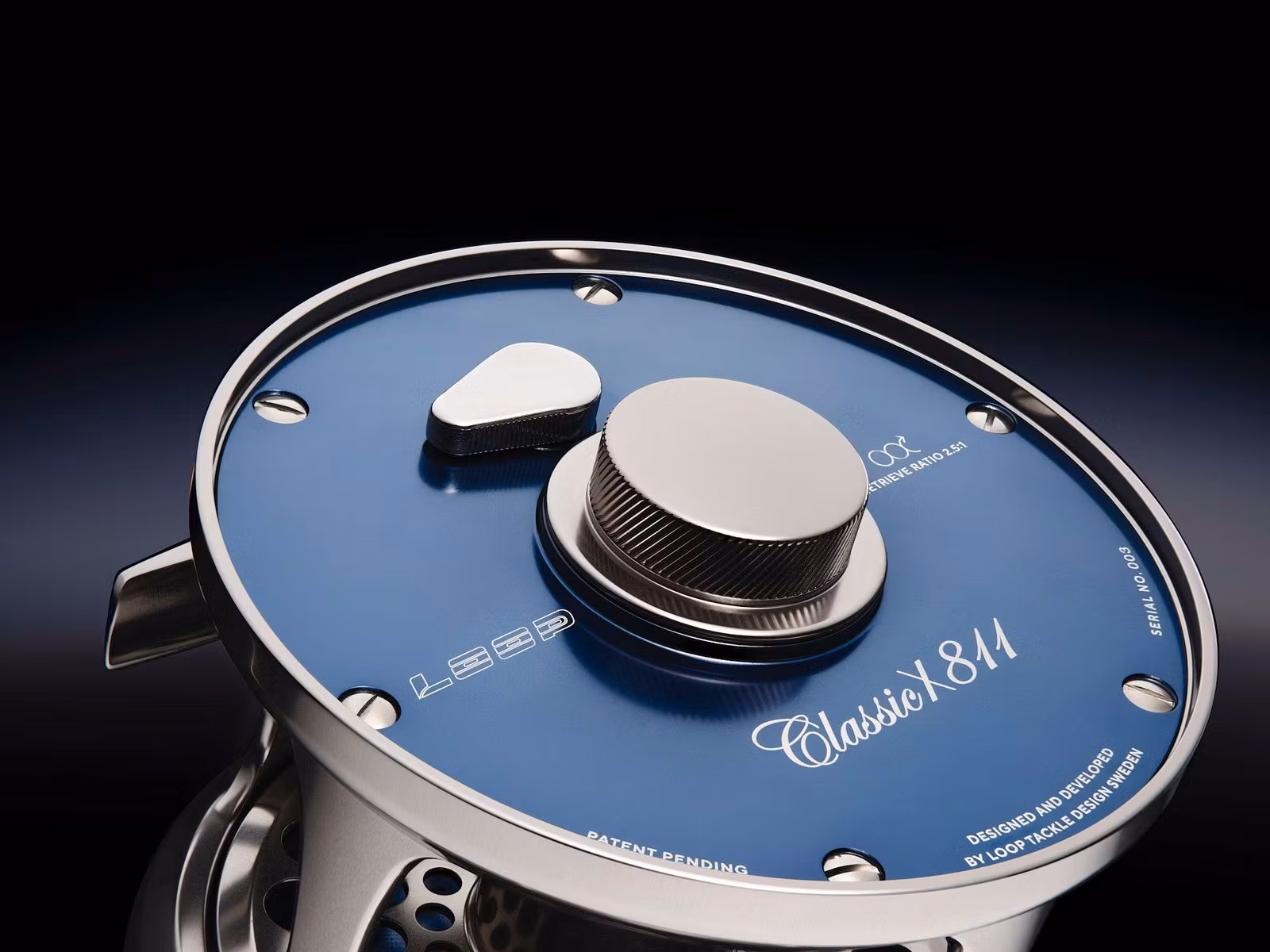 Classic X Reel #8-11, Nordic Blue, Left