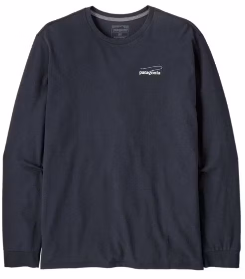Patagonia M's L/S Casting Logo Responsibili-Tee Smolder Blue