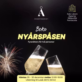 Nyårspåsen 4 rätters för 2 pers, Lyx från norr!