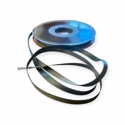 Dobbeltsidig satin bånd - Safir - 6 mm