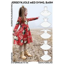 Jerseykjolen med sving - Barn
