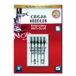 Organ Needle -  Broderi Anti Glue 90-100 /5-pack