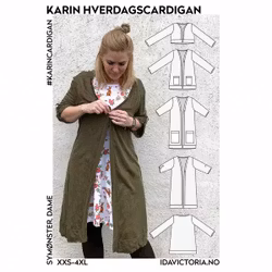 Karin hverdagscardigan (XXS-4XL)
