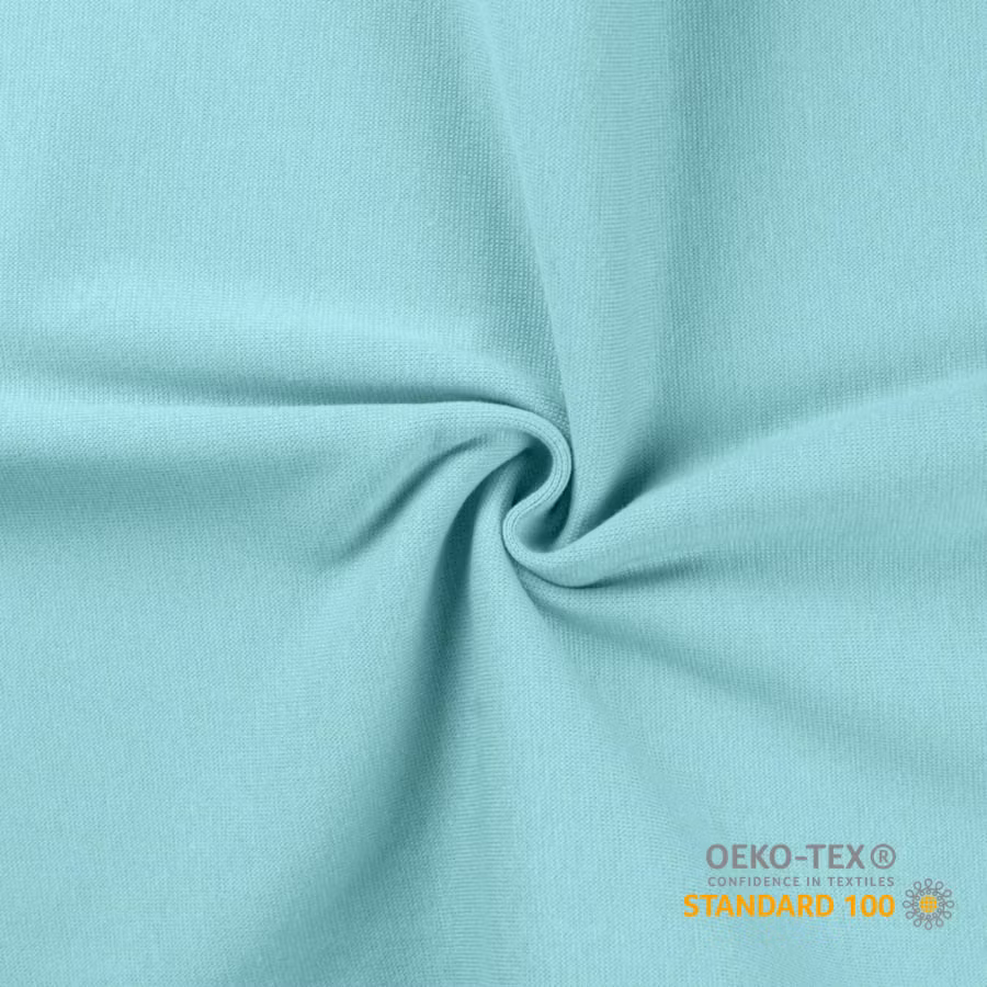 Rundstrikket Ribb - Aqua