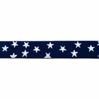 Elastikk Navy - Stjerner  - 25mm