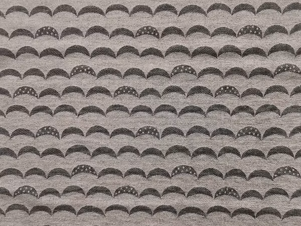 Børstet Jaquard Wawes - Taupe