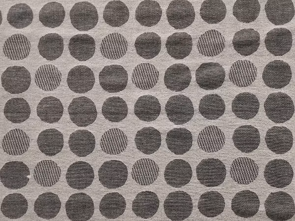 Børstet Jaquard  Dots - Taupe