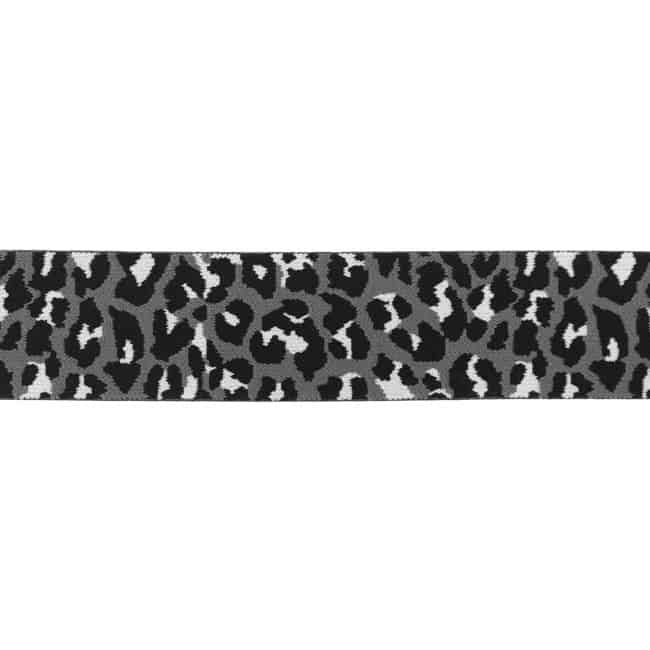 Elastikk  Leopard Grey - 40 mm
