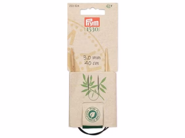 PRYM BAMBUS RUNDPINNE 40CM – 3,0 mm