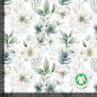 Blomster støvgrønn