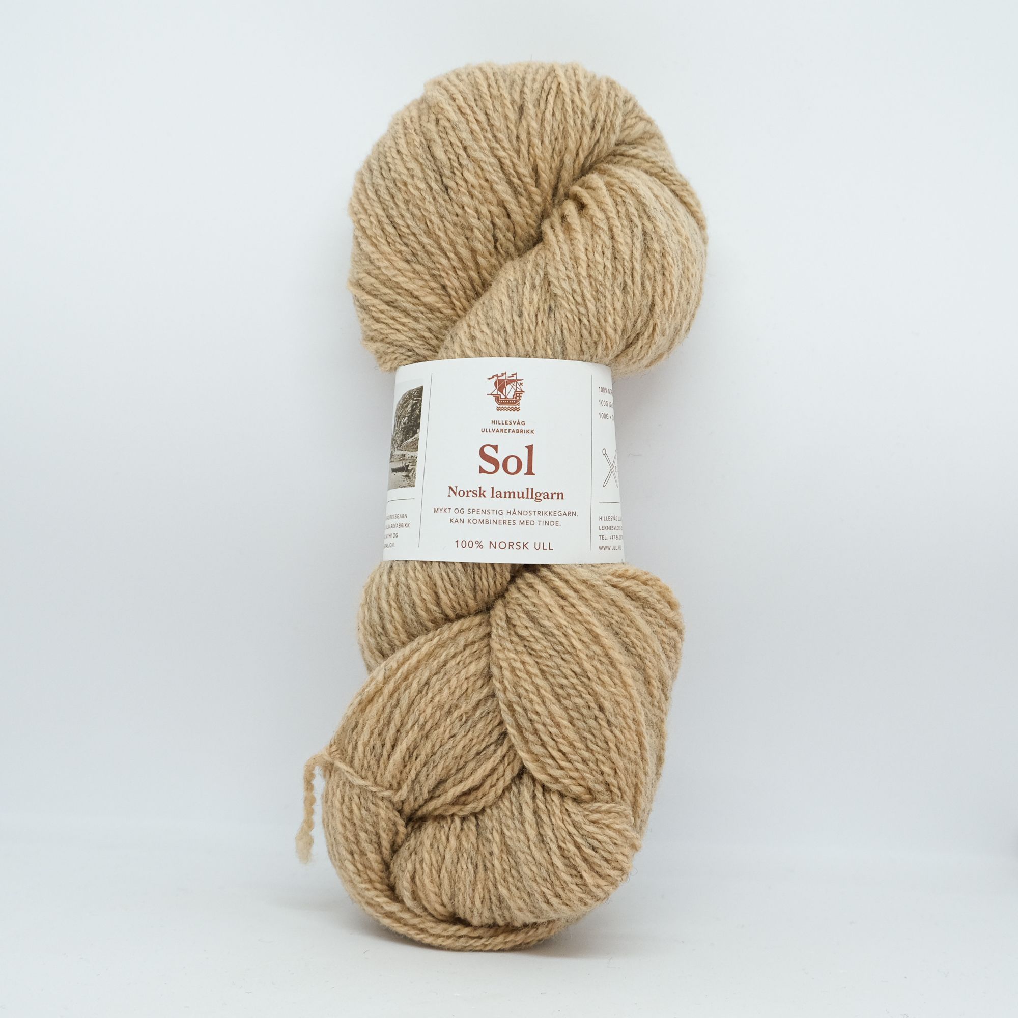 Sol Lamullgarn - Melert  Mørk Kamel (448)