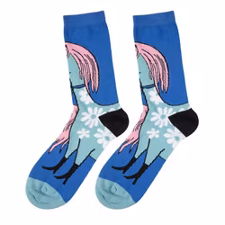 Mummi Sokker - Blomsterhesten - Blå -  Str 36/38