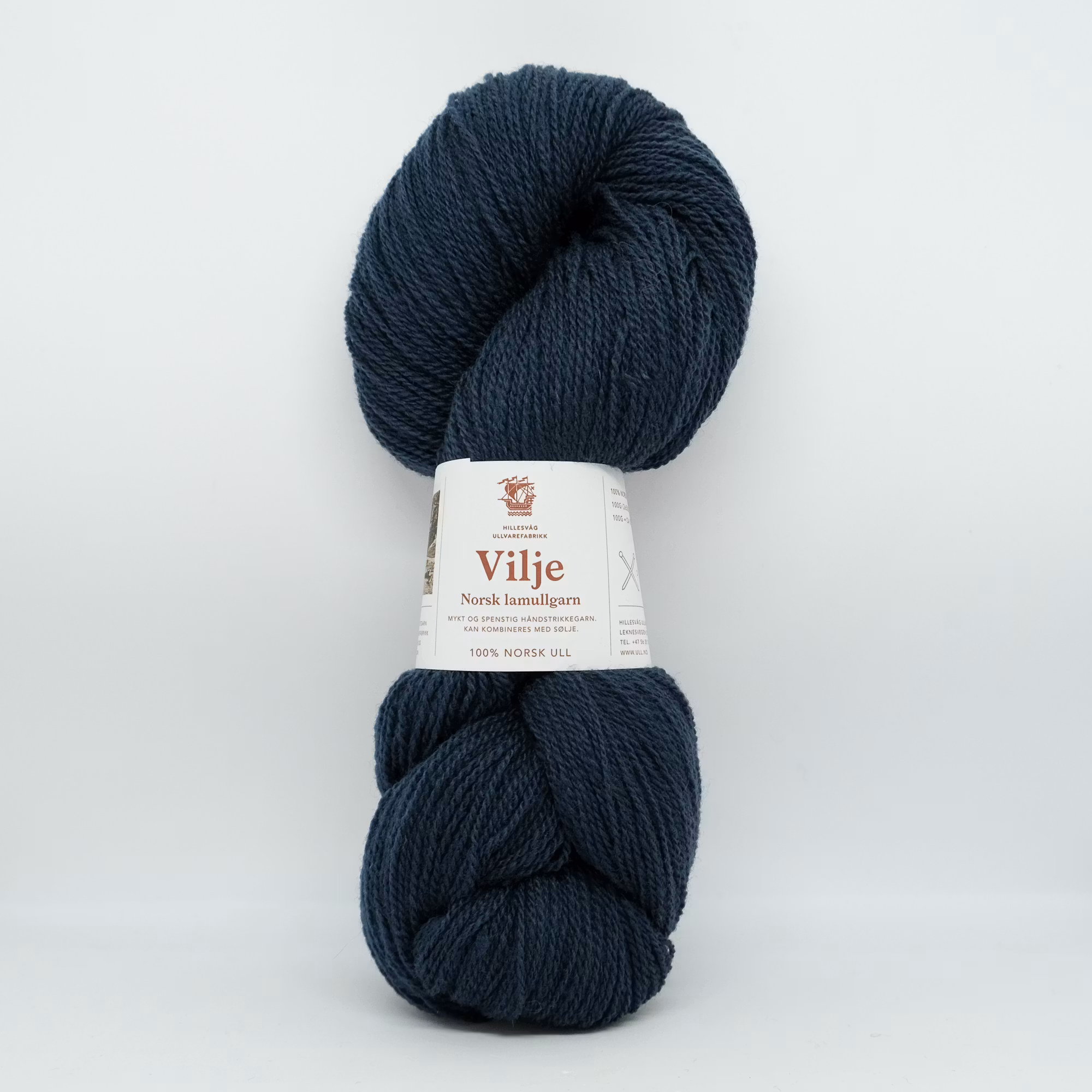 Vilje lamullgarn - Mørk Blågrå (433)