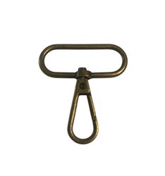 Karabinkrok -  Antikk messing - 38 mm