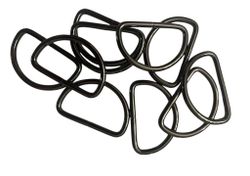 D - Ring - Gunmetal - 20 mm