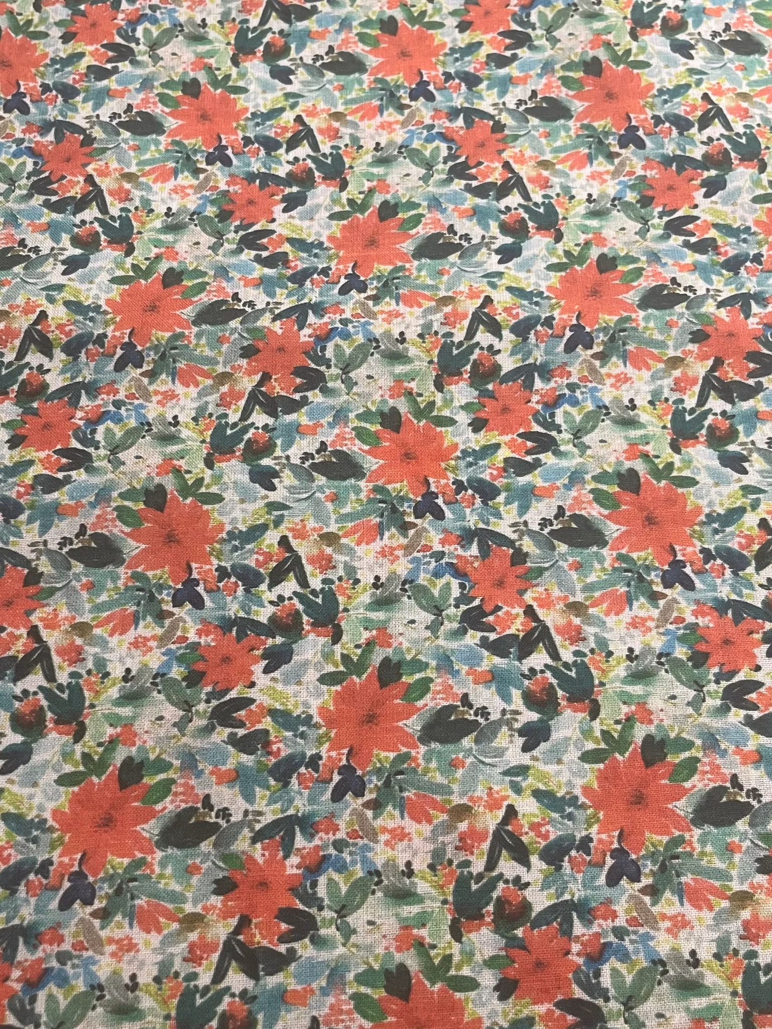 Christmas Flower - Bomullspoplin