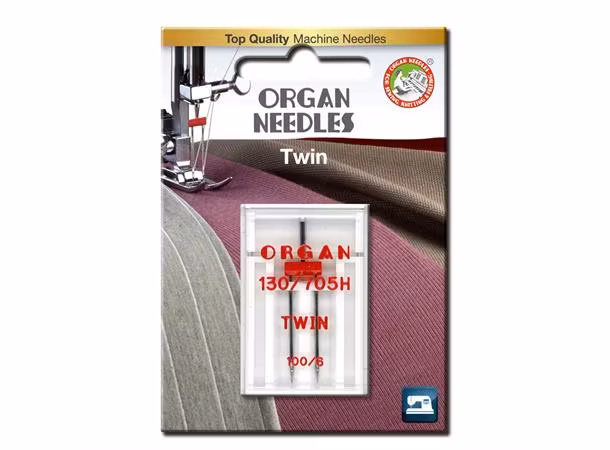 Organ Tvillingnål 6mm #100 - 1 stk