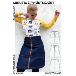 Augusta Zip Høstskjørt - Dame